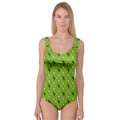 Green Christmas Tree Background Princess Tank Leotard  by Nexatart