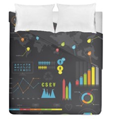 Graphic Table Symbol Vector Chart Duvet Cover Double Side (queen Size)