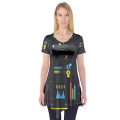 Graphic Table Symbol Vector Chart Short Sleeve Tunic  by Nexatart