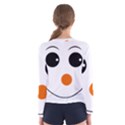 Happy Face With Orange Nose Vector File Women s Long Sleeve Tee View2