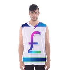 Icon Pound Money Currency Symbols Men s Basketball Tank Top by Nexatart