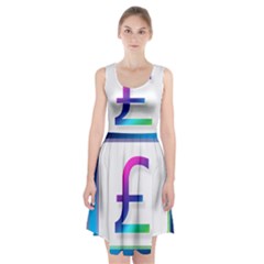 Icon Pound Money Currency Symbols Racerback Midi Dress by Nexatart