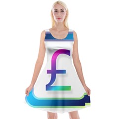 Icon Pound Money Currency Symbols Reversible Velvet Sleeveless Dress