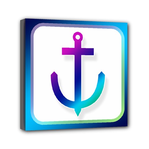 Icon Anchor Containing Fixing Mini Canvas 6  X 6  by Nexatart