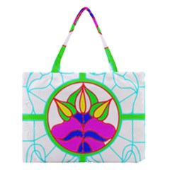 Pattern Template Stained Glass Medium Tote Bag by Nexatart