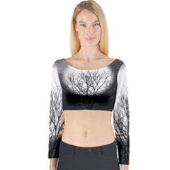 Starry Sky Long Sleeve Crop Top by digitaldivadesigns