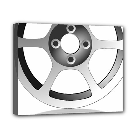 Car Wheel Chrome Rim Canvas 10  X 8  by Nexatart