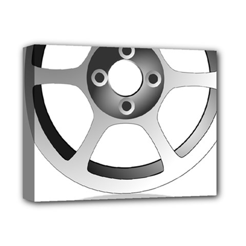 Car Wheel Chrome Rim Deluxe Canvas 14  X 11  by Nexatart