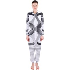 Car Wheel Chrome Rim Hooded Jumpsuit (ladies)  by Nexatart