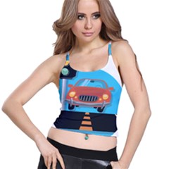 Semaphore Car Road City Traffic Spaghetti Strap Bra Top by Nexatart