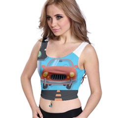 Semaphore Car Road City Traffic Crop Top by Nexatart