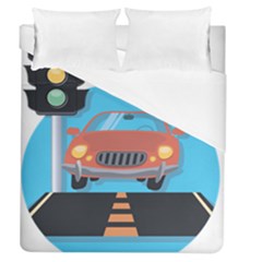 Semaphore Car Road City Traffic Duvet Cover (queen Size) by Nexatart