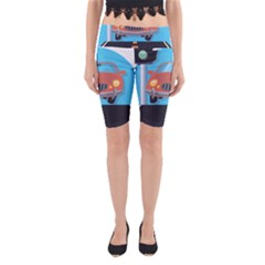 Semaphore Car Road City Traffic Yoga Cropped Leggings by Nexatart