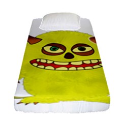 Monster Troll Halloween Shudder Fitted Sheet (single Size)