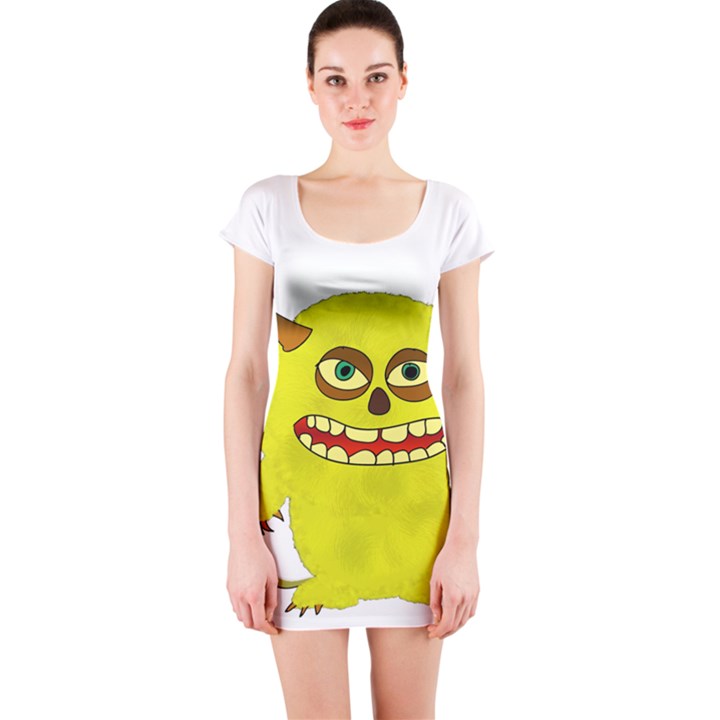 Monster Troll Halloween Shudder Short Sleeve Bodycon Dress