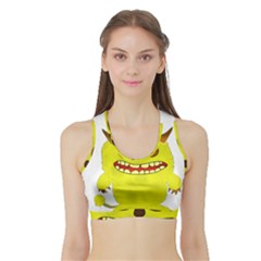 Monster Troll Halloween Shudder Sports Bra With Border