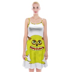 Monster Troll Halloween Shudder Spaghetti Strap Velvet Dress