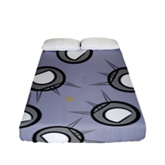 Rocket Ship Wallpaper Background Fitted Sheet (full/ Double Size)