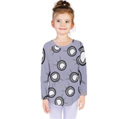 Rocket Ship Wallpaper Background Kids  Long Sleeve Tee