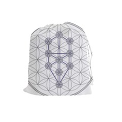 Tree Of Life Flower Of Life Stage Drawstring Pouches (large) 