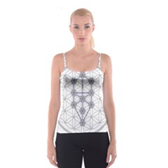 Tree Of Life Flower Of Life Stage Spaghetti Strap Top by Nexatart