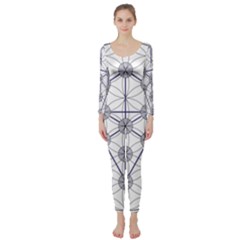 Tree Of Life Flower Of Life Stage Long Sleeve Catsuit by Nexatart