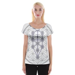 Tree Of Life Flower Of Life Stage Women s Cap Sleeve Top