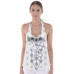 Tree Of Life Flower Of Life Stage Babydoll Tankini Top by Nexatart