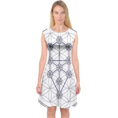 Tree Of Life Flower Of Life Stage Capsleeve Midi Dress by Nexatart