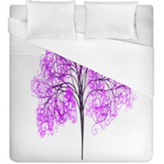 Purple Tree Duvet Cover (king Size) by Nexatart