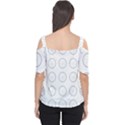 Butterfly Wallpaper Background Women s Cutout Shoulder Tee View2