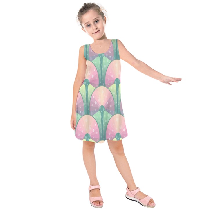 Seamless Pattern Seamless Design Kids  Sleeveless Dress