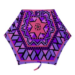 Seamless Purple Pink Pattern Mini Folding Umbrellas