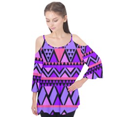 Seamless Purple Pink Pattern Flutter Tees