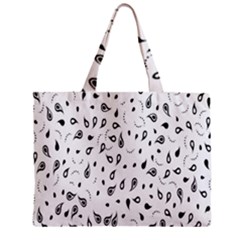 Paisley Floral Flourish Decorative Zipper Mini Tote Bag by Nexatart