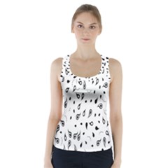 Paisley Floral Flourish Decorative Racer Back Sports Top by Nexatart