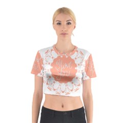 Mandala I Love You Cotton Crop Top by Nexatart