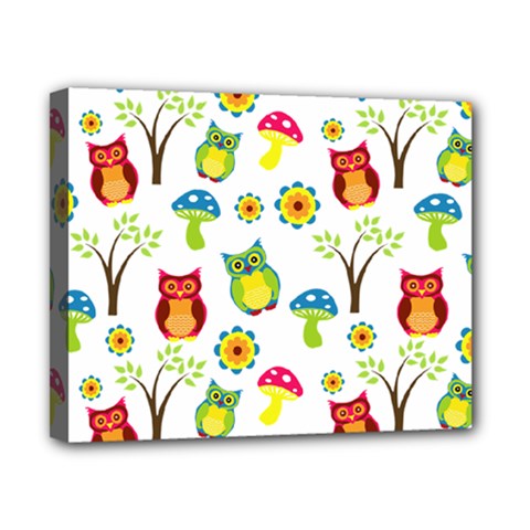 Cute Owl Wallpaper Pattern Canvas 10  X 8  by Nexatart