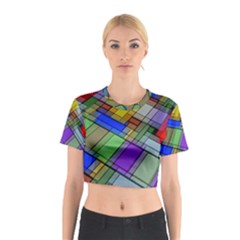 Abstract Background Pattern Cotton Crop Top