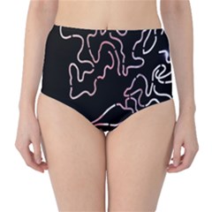 Abstract Glare Visual Art High-waist Bikini Bottoms