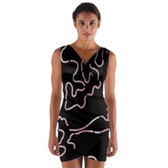 Abstract Glare Visual Art Wrap Front Bodycon Dress by Nexatart