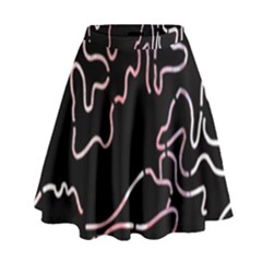 Abstract Glare Visual Art High Waist Skirt