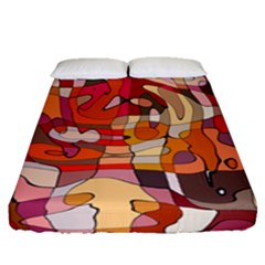 Abstract Abstraction Pattern Modern Fitted Sheet (queen Size)