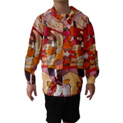 Abstract Abstraction Pattern Modern Hooded Wind Breaker (kids) by Nexatart