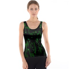 Abstract Art Background Green Tank Top