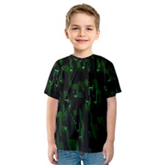 Abstract Art Background Green Kids  Sport Mesh Tee