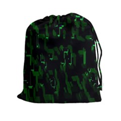 Abstract Art Background Green Drawstring Pouches (xxl)