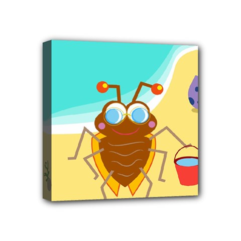 Animal Nature Cartoon Bug Insect Mini Canvas 4  X 4 