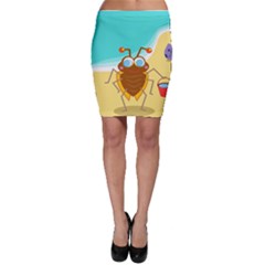 Animal Nature Cartoon Bug Insect Bodycon Skirt by Nexatart