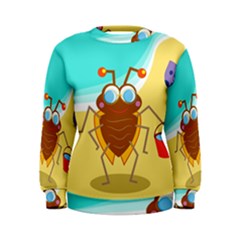 Animal Nature Cartoon Bug Insect Women s Sweatshirt by Nexatart